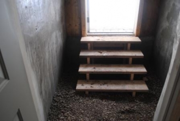 Steps down into the Root Cellar